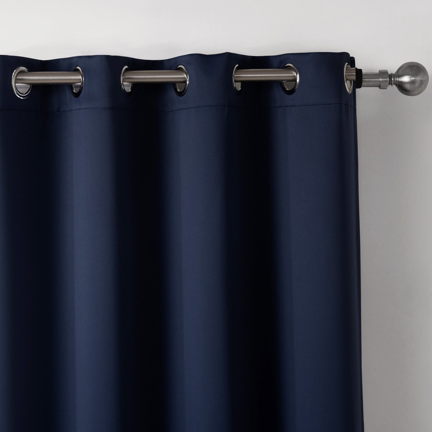Dark Blue Bedroom Blackout Fabric Printed Curtains Modern Window Drapes for Privacy