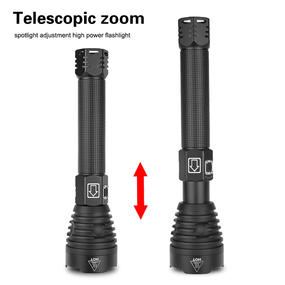 XHP90 LED Torch Lamp USB Rechargeable High Power Flashlight for Outdoor Camping and Emergency Use