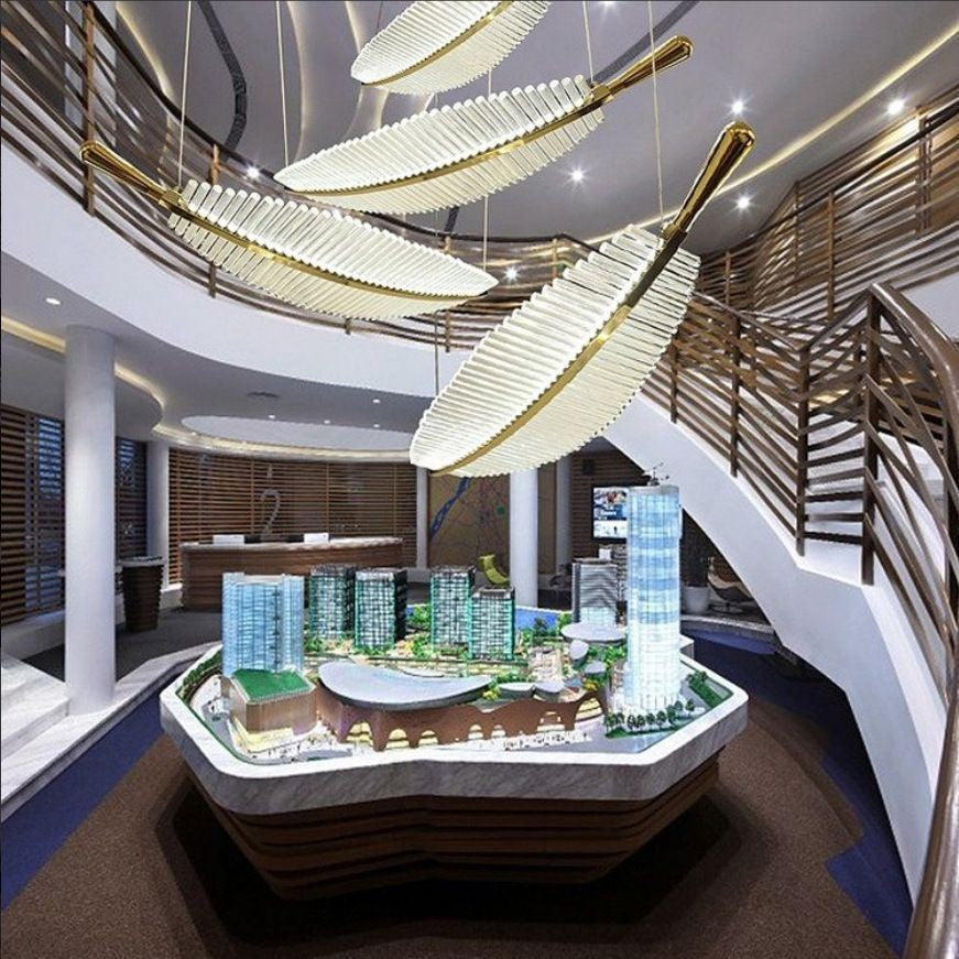 Creative Leaf Art Chandelier – Hotel, Office & Commercial Lighting