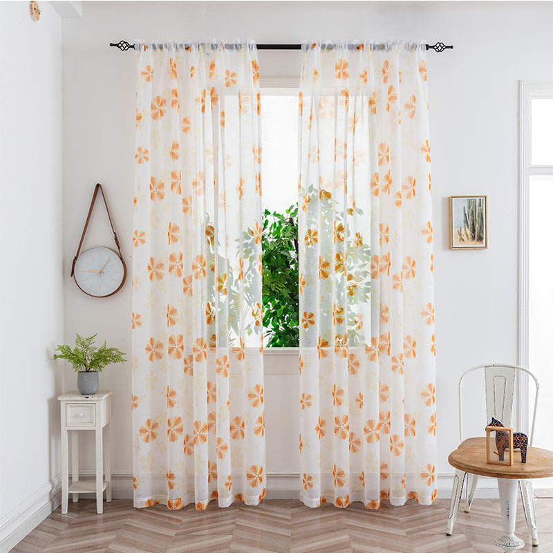 Mesh Bedroom Curtains Light Transmission Decorative Sheer Window Drapes for Home Decor