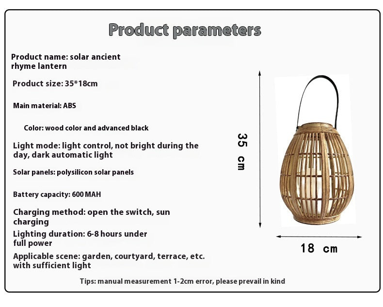 Solar Outdoor Courtyard Ambience Light Waterproof Garden Decorative Landscape LED Lamp