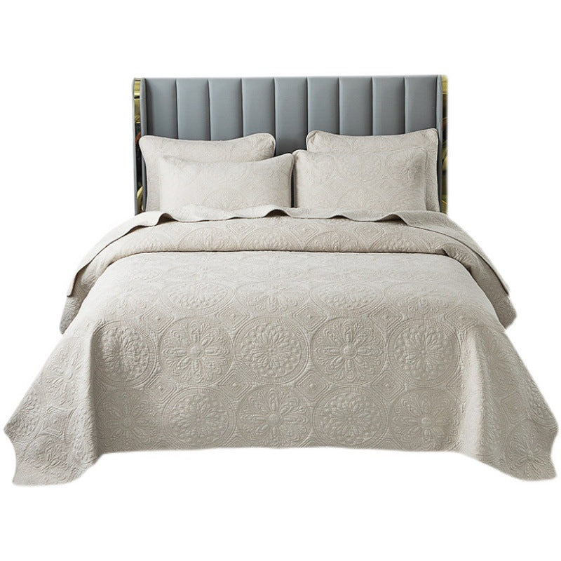 European Double Sided Embroidered Bedding Set 3 Piece Luxury Duvet Cover and Pillowcase Set