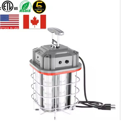 ETL Listed LED Temporary Work Light IP65 Construction Lighting 60W–150W Linkable Job Site Flood Light