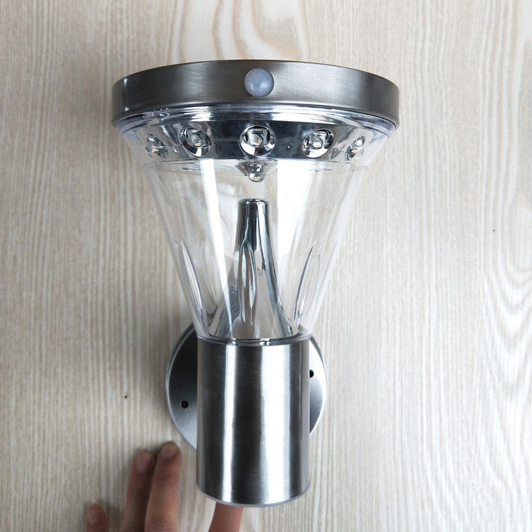 Solar Wall Light Outdoor Waterproof LED Motion Sensor Lamp for Garden Fence and Yard