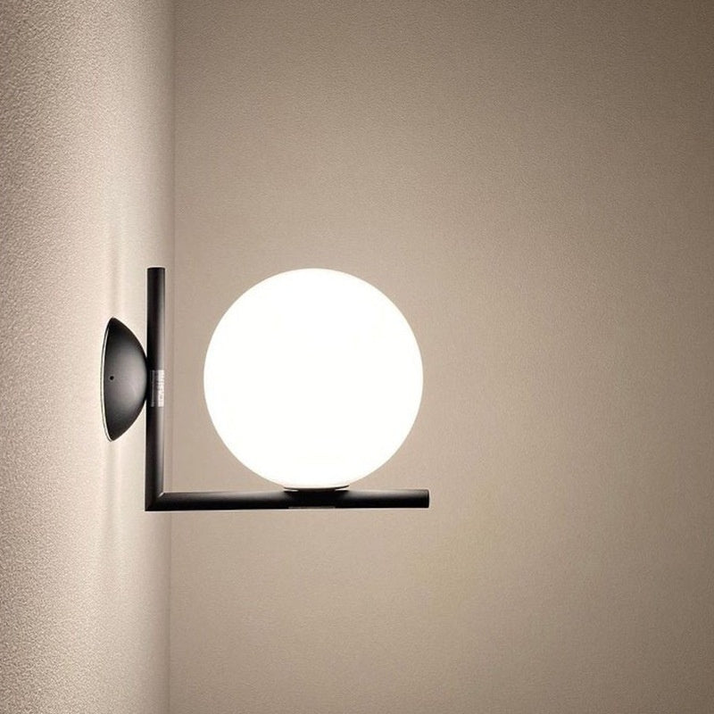 Glass Wall Lamp Bedroom Bedside Light Modern Corridor Wall Sconce Home Decor