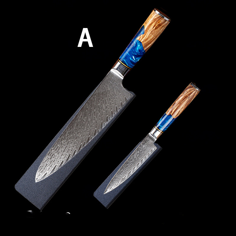 Damascus Steel Professional Kitchen Knife Set – Commercial Restaurant Chef Knives