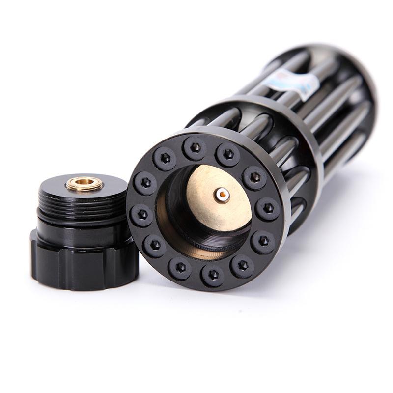 Black Extended Outdoor Tactical Laser Flashlight with Indicator High Power Self Defense Torch