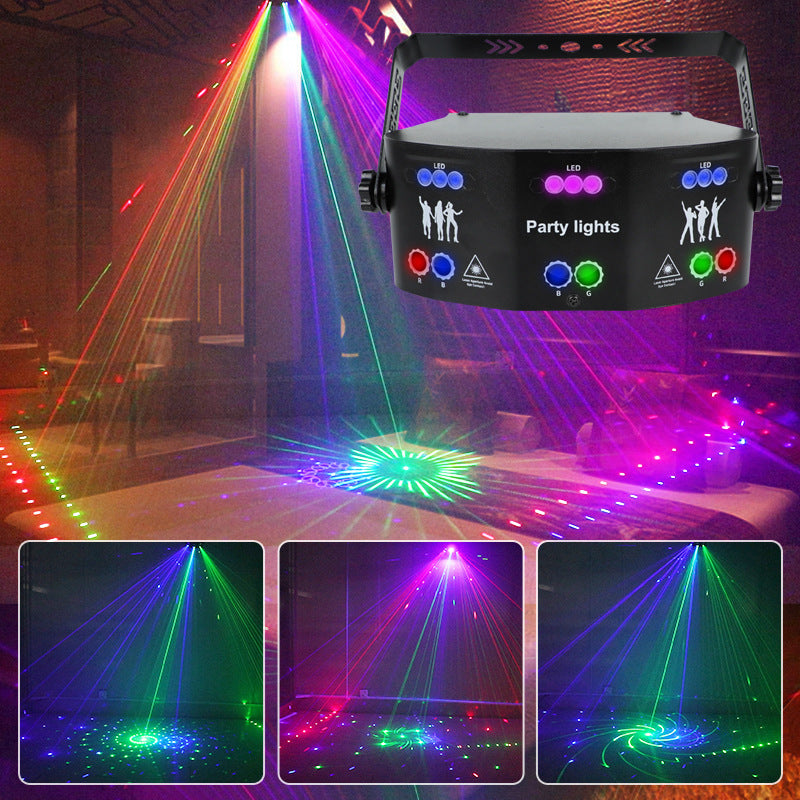 Multicolor Rotating KTV Atmosphere Light – Sound Activated Party Disco LED Lamp