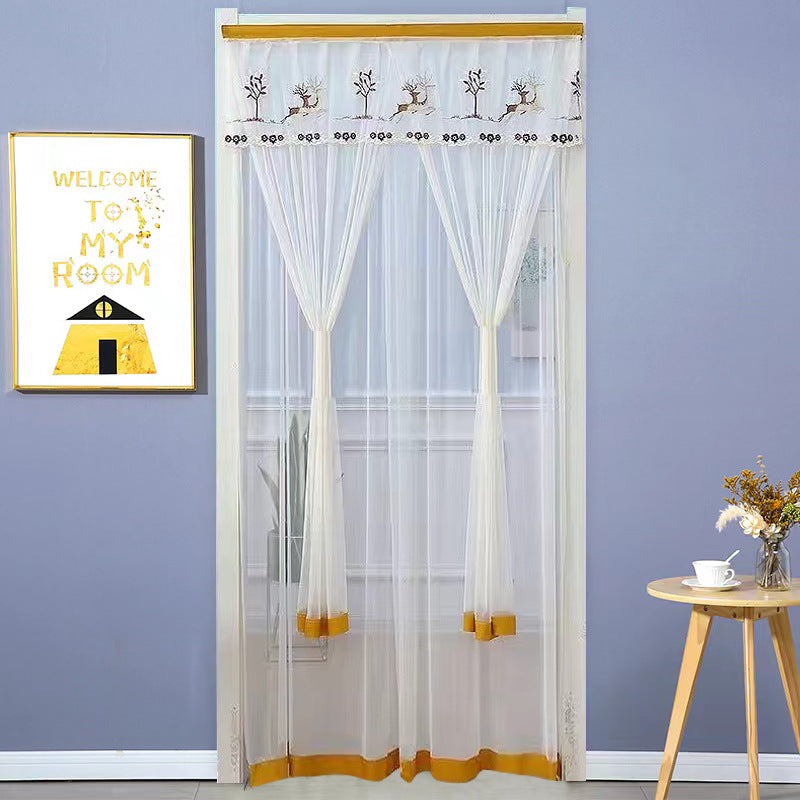 Punch Free Mosquito Proof Mesh Curtains Bedroom Lace Partition Four Seasons Household Window Drapes