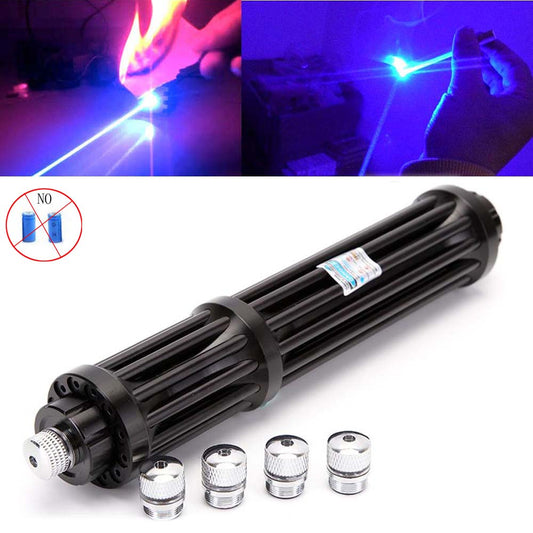 Black Extended Outdoor Tactical Laser Flashlight with Indicator High Power Self Defense Torch
