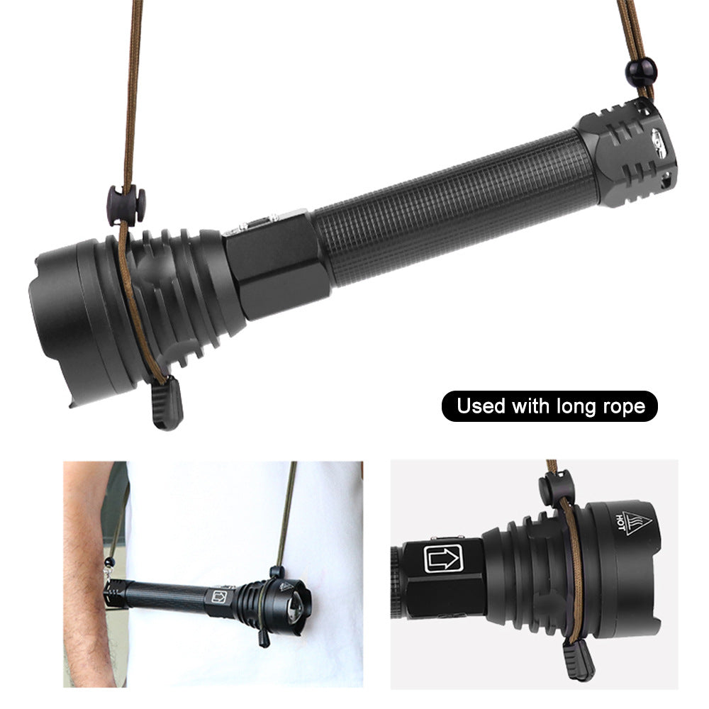 XHP90 LED Torch Lamp USB Rechargeable High Power Flashlight for Outdoor Camping and Emergency Use