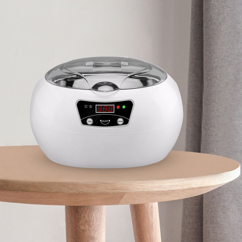 Home Ultrasonic Cleaning Machine Jewelry Glasses & Small Items Deep Cleaner Portable Household Device
