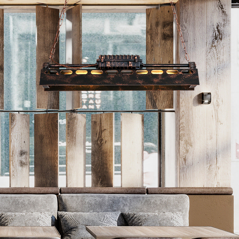 Retro Industrial Iron Droplight – Loft, Restaurant & Office Pendant Lamp