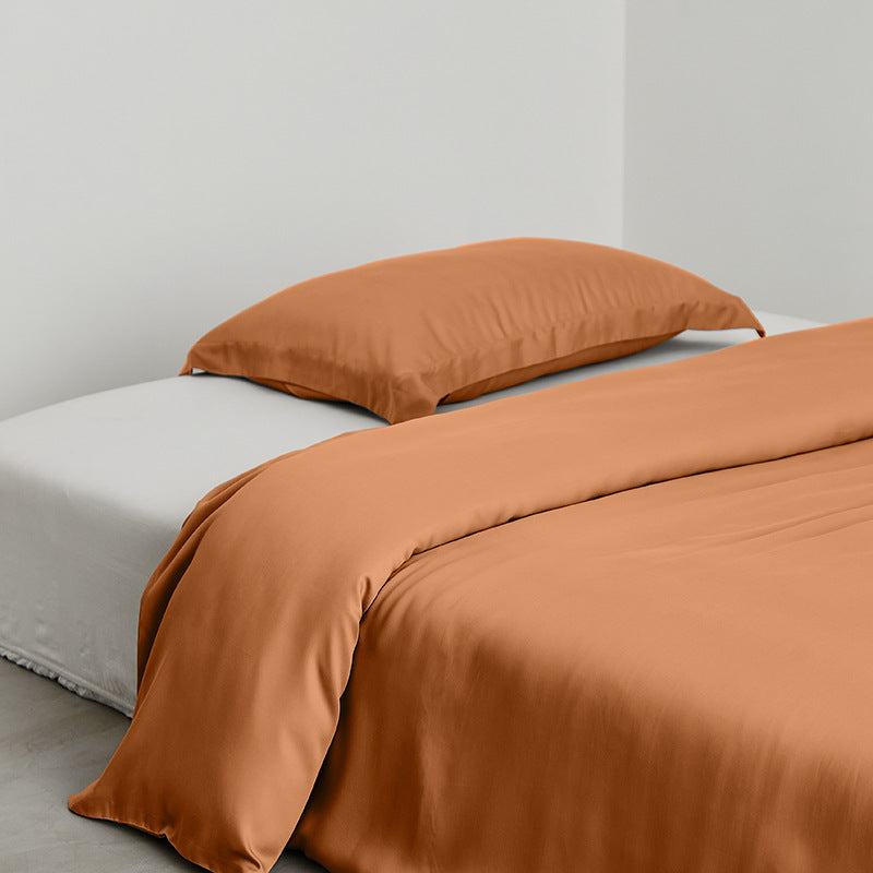 Single Bed Sheet Ice Silk Skin Friendly Pillowcase Soft Cooling Breathable Bed Linen Set