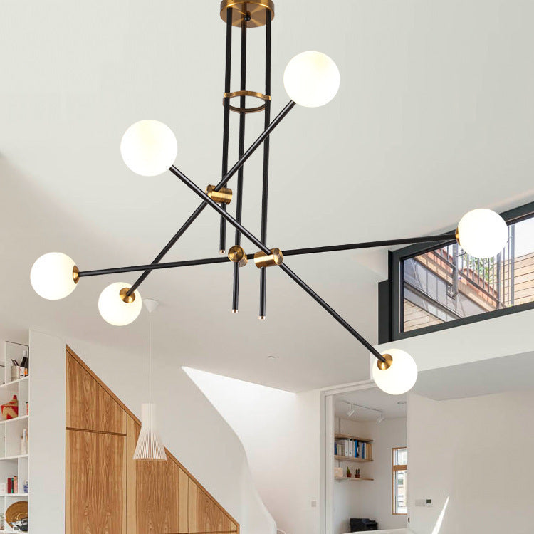 Retro European LED Chandelier – Stylish Minimalist Ceiling Light