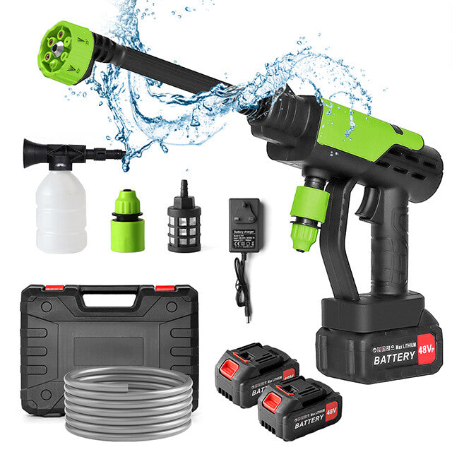 4000W Electric Pressure Washer 3626 PSI High Pressure Power Jet Washer with Dual Battery Car Cleaning Gun for Home and Outdoor Use