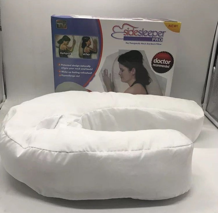 Cotton Side Sleeper Pillow Neck and Back Support Pillow for Spine Protection and Health Care Comfort