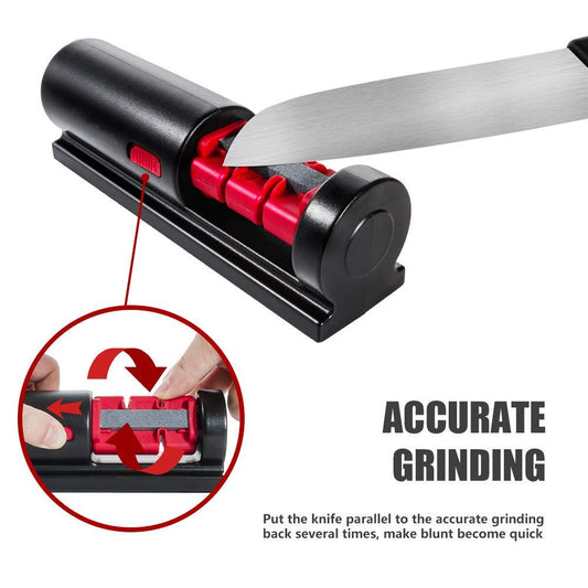Manual Kitchen Knife Sharpener – Easy Grip Blade Sharpening Tool for Home Use