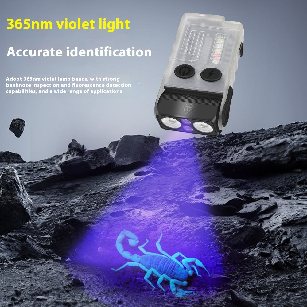 V20 Multi Function 180 Degree Adjustable Personal Alarm Flashlight with Buzzer Portable Light Long Endurance for Outdoor Safety