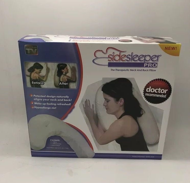 Cotton Side Sleeper Pillow Neck and Back Support Pillow for Spine Protection and Health Care Comfort