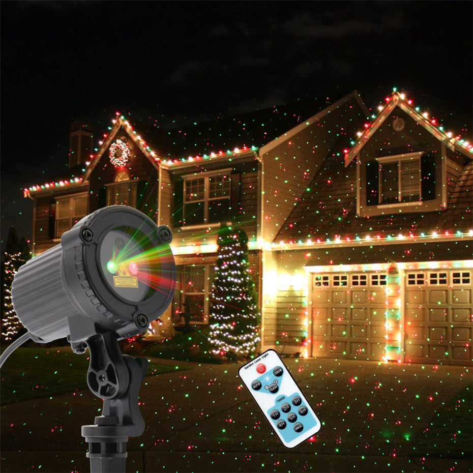 Outdoor Waterproof Red and Green Laser Light Projector for Courtyard Garden Landscape Decoration
