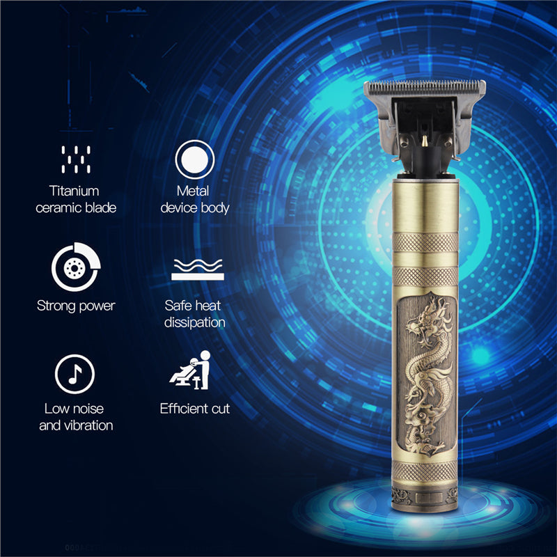 Professional Hair Salon Carving Electric Clippers Precision Hair Trimmer Cordless Barber Grooming Tool