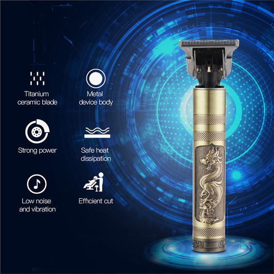 Professional Hair Salon Carving Electric Clippers Precision Hair Trimmer Cordless Barber Grooming Tool