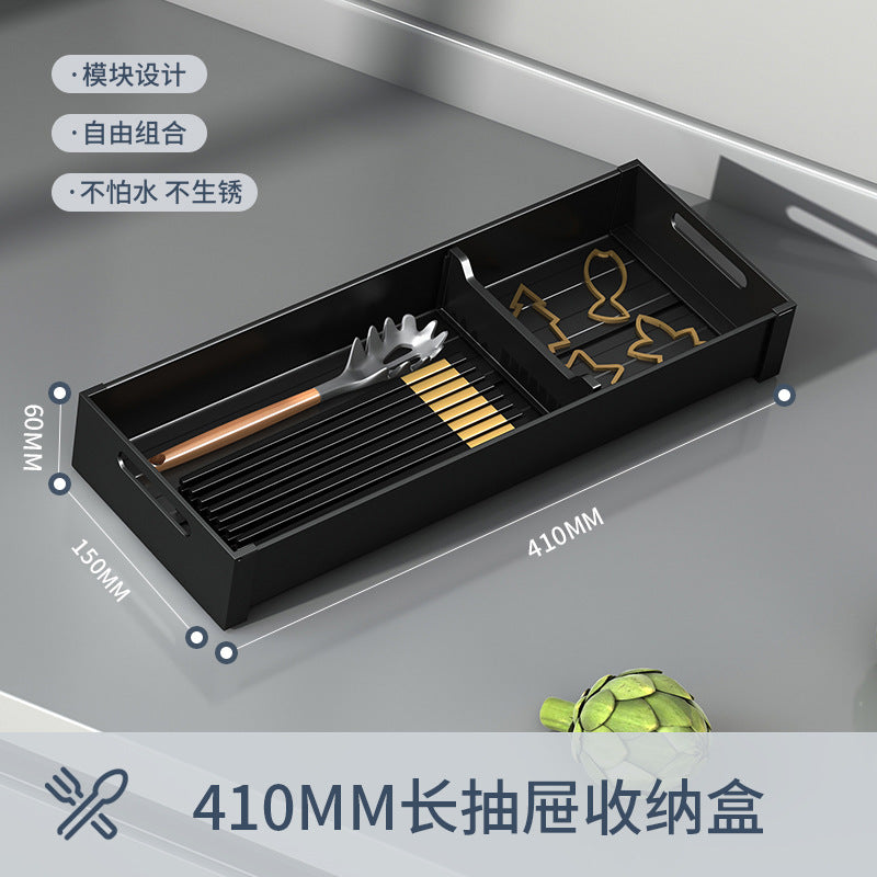 Kitchen Drawer Storage Box Divider Partition Organizer Adjustable Cutlery Storage Tray