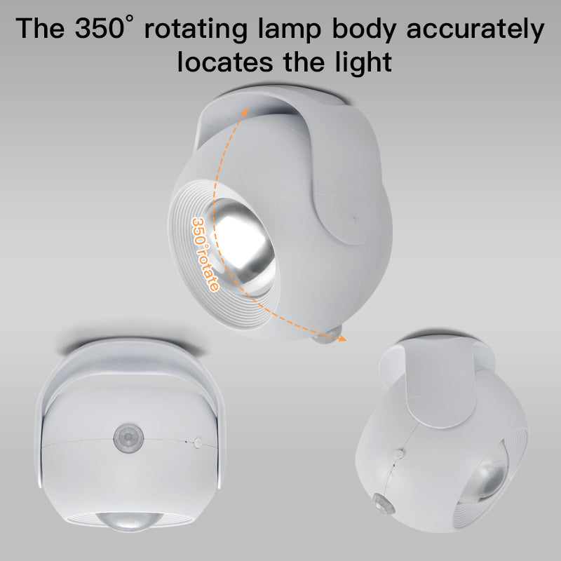 Adjustable Angle Human Sensing Wall Light Wireless Sunset Indoor Spotlight Rechargeable Corridor Living Room Lamp