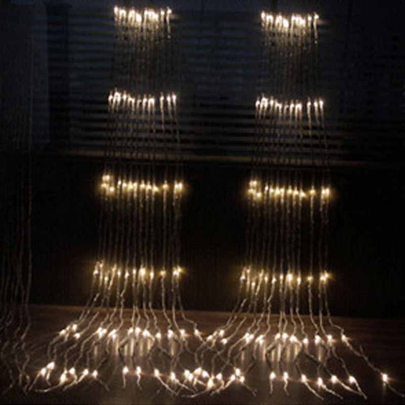 Outdoor Background Net Lights and Water String Lights Decorative LED Lighting for Garden Wedding and Party Setup