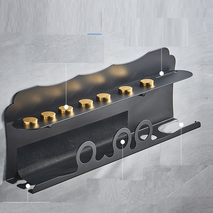No-Drill Wall Mount Curling Iron Storage Rack – Bathroom Hair Tool Organizer Holder