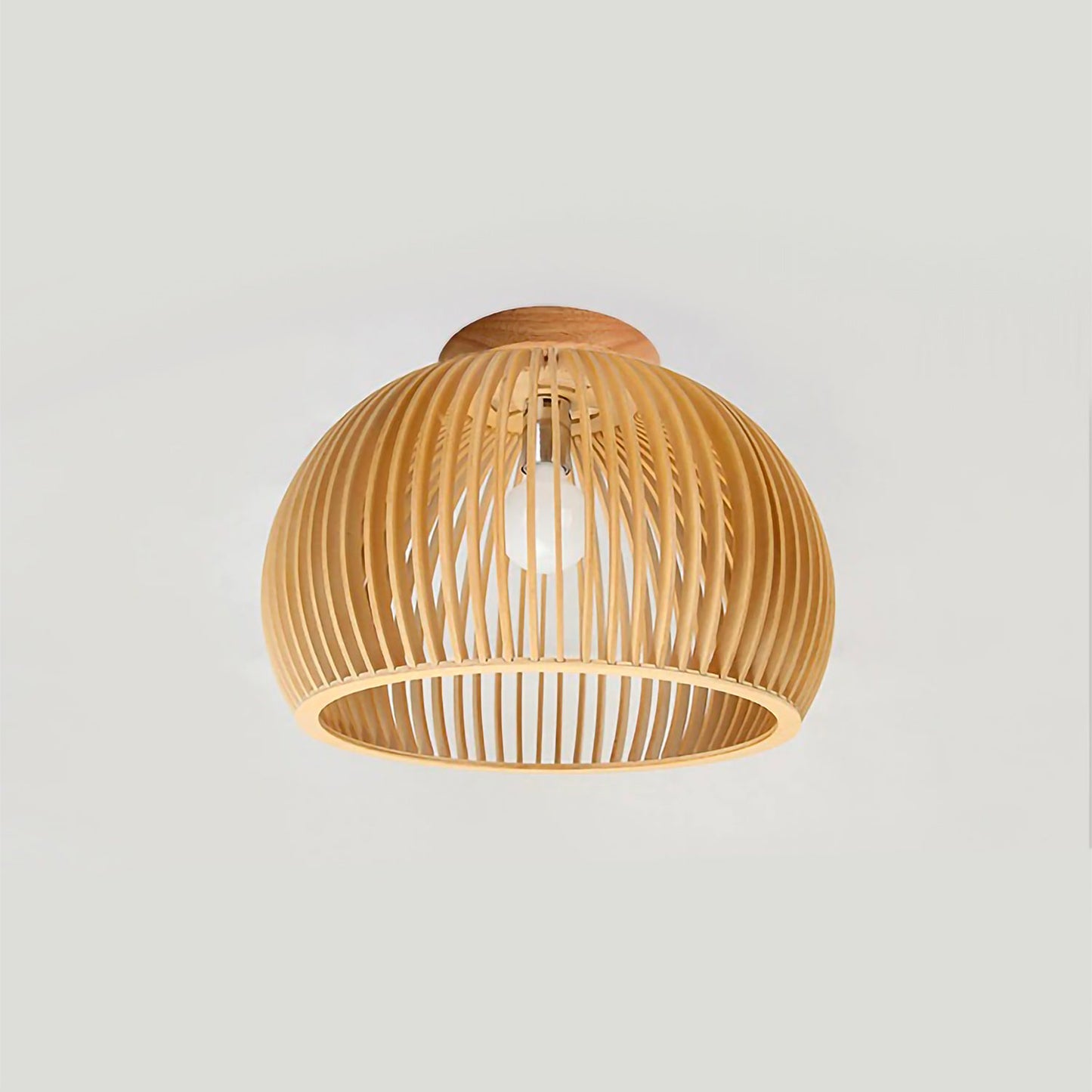 Nordic Wooden Pumpkin Chandelier – Dining, Bedroom & Cafe Lighting