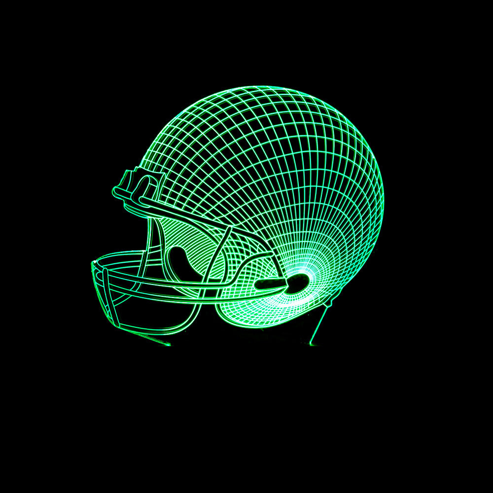 Rugby Hat 3D LED Lamp Creative Night Light Sports Decor for Bedroom and Living Room