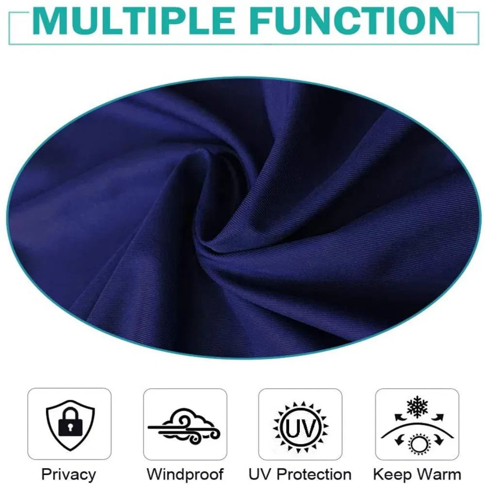 Indoor Outdoor Curtains Grommet Top and Bottom 1 Panel Waterproof Windproof Privacy Drapes