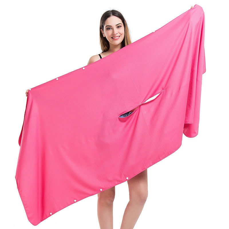 Wearable Bath Towels Soft Absorbent Bath Wrap Adjustable Spa Shower Towel Robe Style