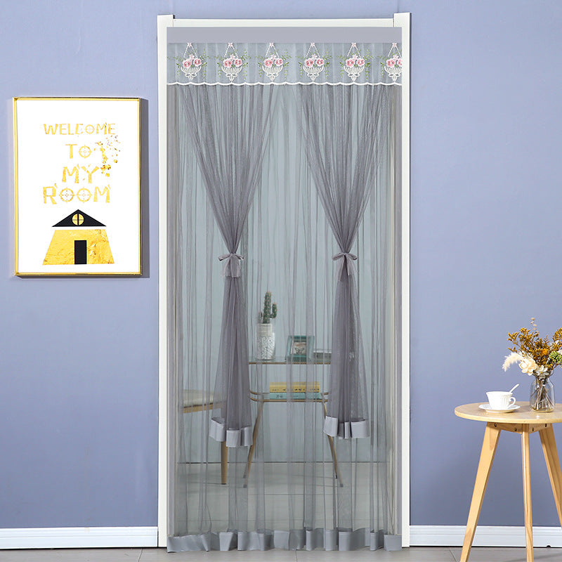Punch Free Mosquito Proof Mesh Curtains Bedroom Lace Partition Four Seasons Household Window Drapes