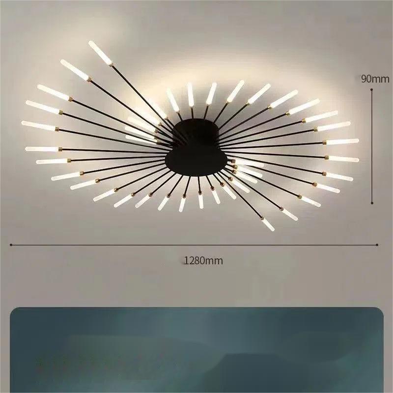 Iron Decorative Ceiling Light Modern Ceiling Lamp Living Room Bedroom Home Lighting Fixture