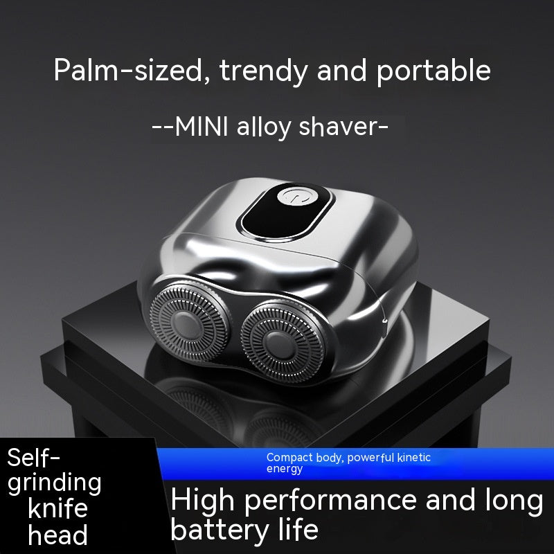 Mini Double Head Electric Shaver Portable USB Rechargeable Waterproof Men’s Razor Compact Travel Grooming