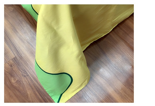 Cotton Cartoon Single Bedding Piece Compatible with Duvet Cover or Bed Sheet Soft Kids Bed Linen