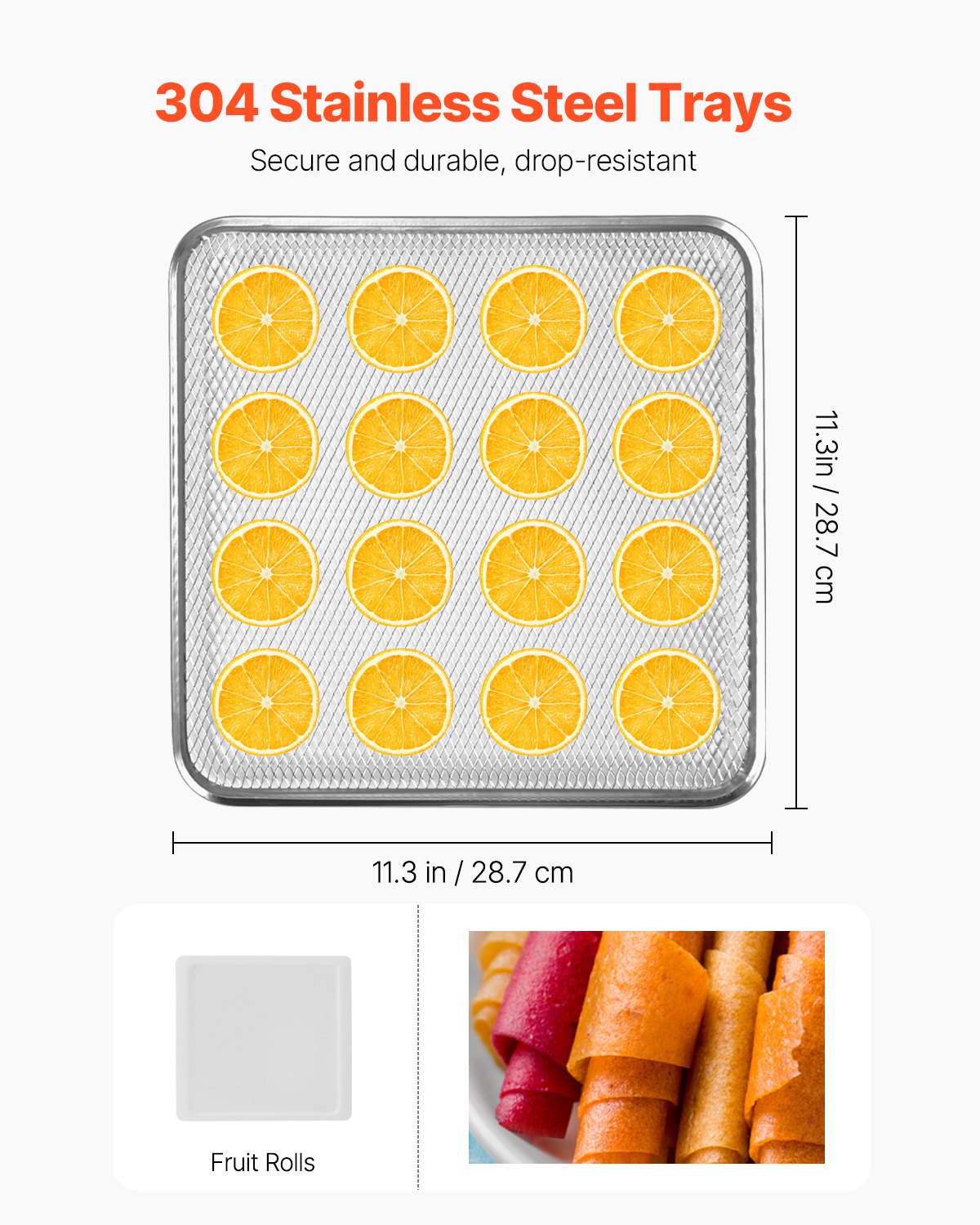 12 Tray Food Dehydrator Machine 850W Stainless Steel Jerky Fruit and Meat Dryer for Home Kitchen Use