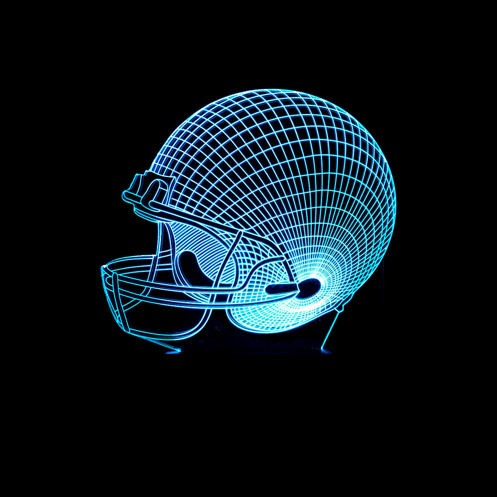 Rugby Hat 3D LED Lamp Creative Night Light Sports Decor for Bedroom and Living Room