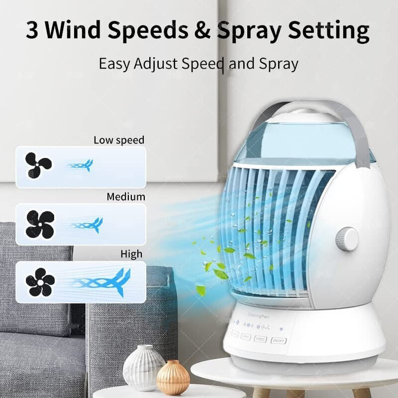 Desktop Fog Fan Air Cooler Portable Mist Cooling Fan for Student Office Personal Use
