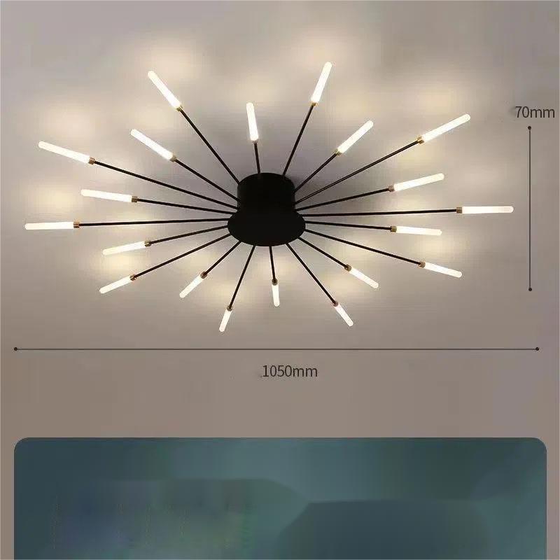 Iron Decorative Ceiling Light Modern Ceiling Lamp Living Room Bedroom Home Lighting Fixture