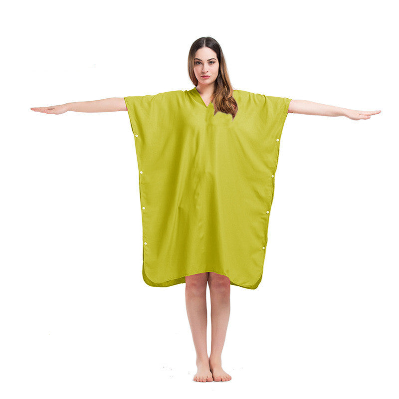 Wearable Bath Towels Soft Absorbent Bath Wrap Adjustable Spa Shower Towel Robe Style