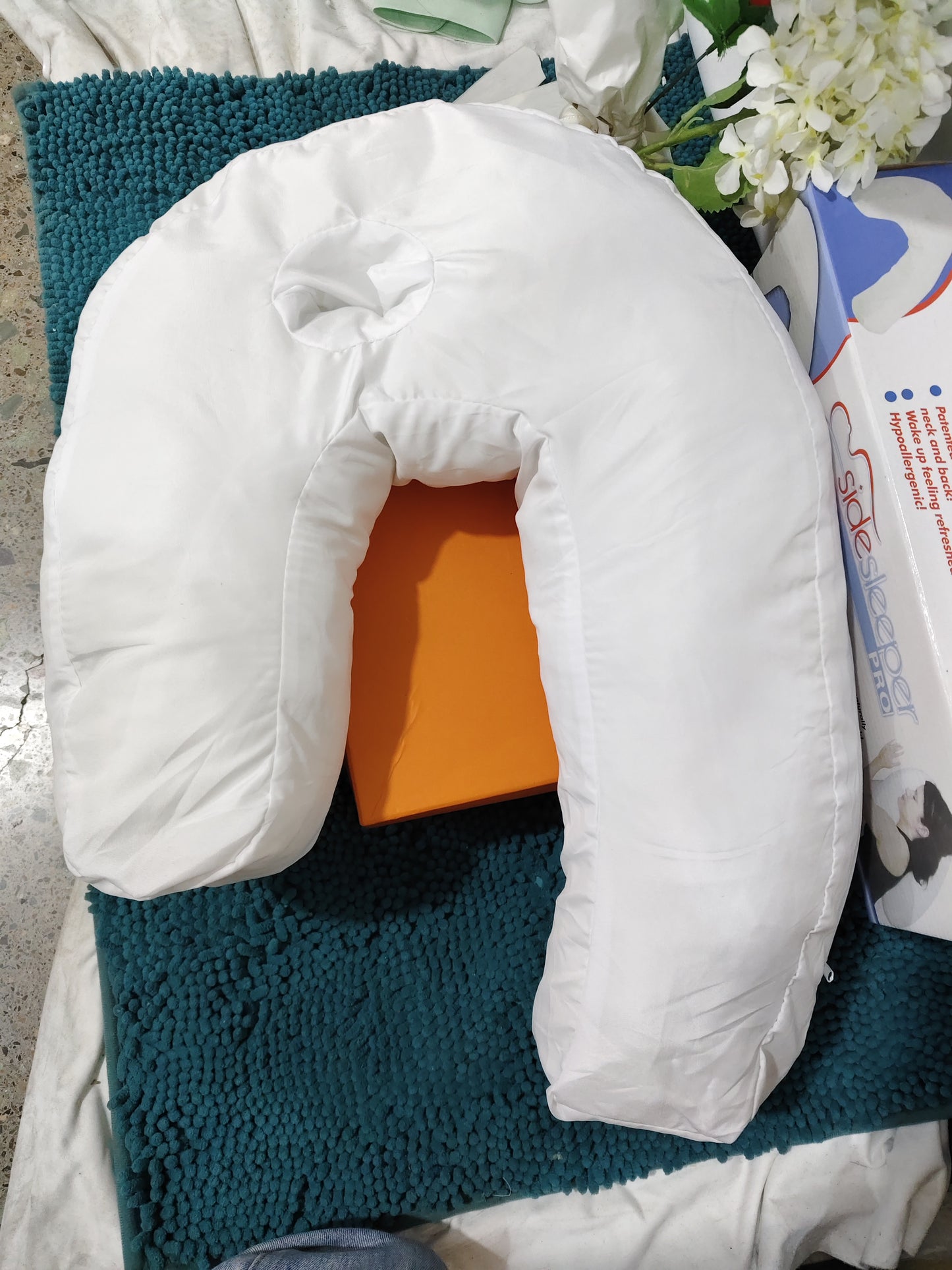 Cotton Side Sleeper Pillow Neck and Back Support Pillow for Spine Protection and Health Care Comfort