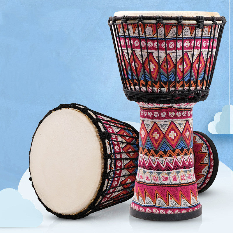 Handmade Sheepskin African Drum – Qiangu Beginner Djembe for Kids & Professionals