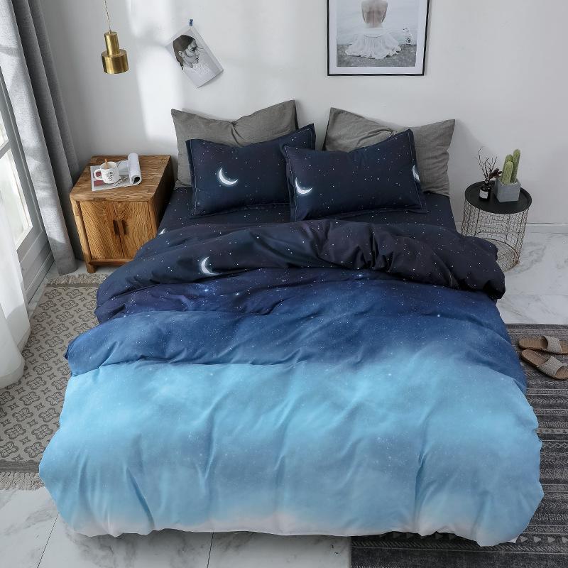 4 Piece Bedding Set Duvet Cover Quilt Bed Sheets Pillowcases Soft Bedroom Bed Set