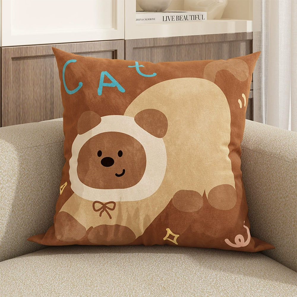 Cute Dog Pillowcase 45x45cm Sofa Cushion Cover Bedroom Home Car Office Decorative Pillow Cover