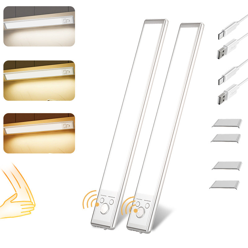 Human Sensing Tri Color Temperature Magnetic Night Light Wireless Motion Sensor LED Lamp