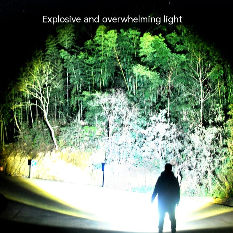 High Power White Laser Flashlight Outdoor Long Range LED Torch for Camping and Emergency Use